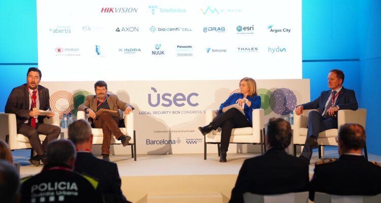 La vicealcaldesa, Inma Sanz, durante su intervención en el Local Security Congress de Barcelona