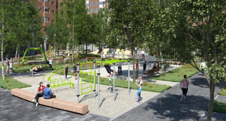 Recreación espacio estancial zona de San Pascual