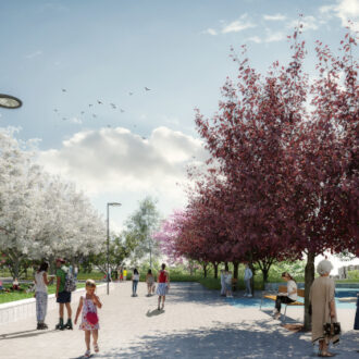 Recreación del entorno de la antigua fábrica de CLESA