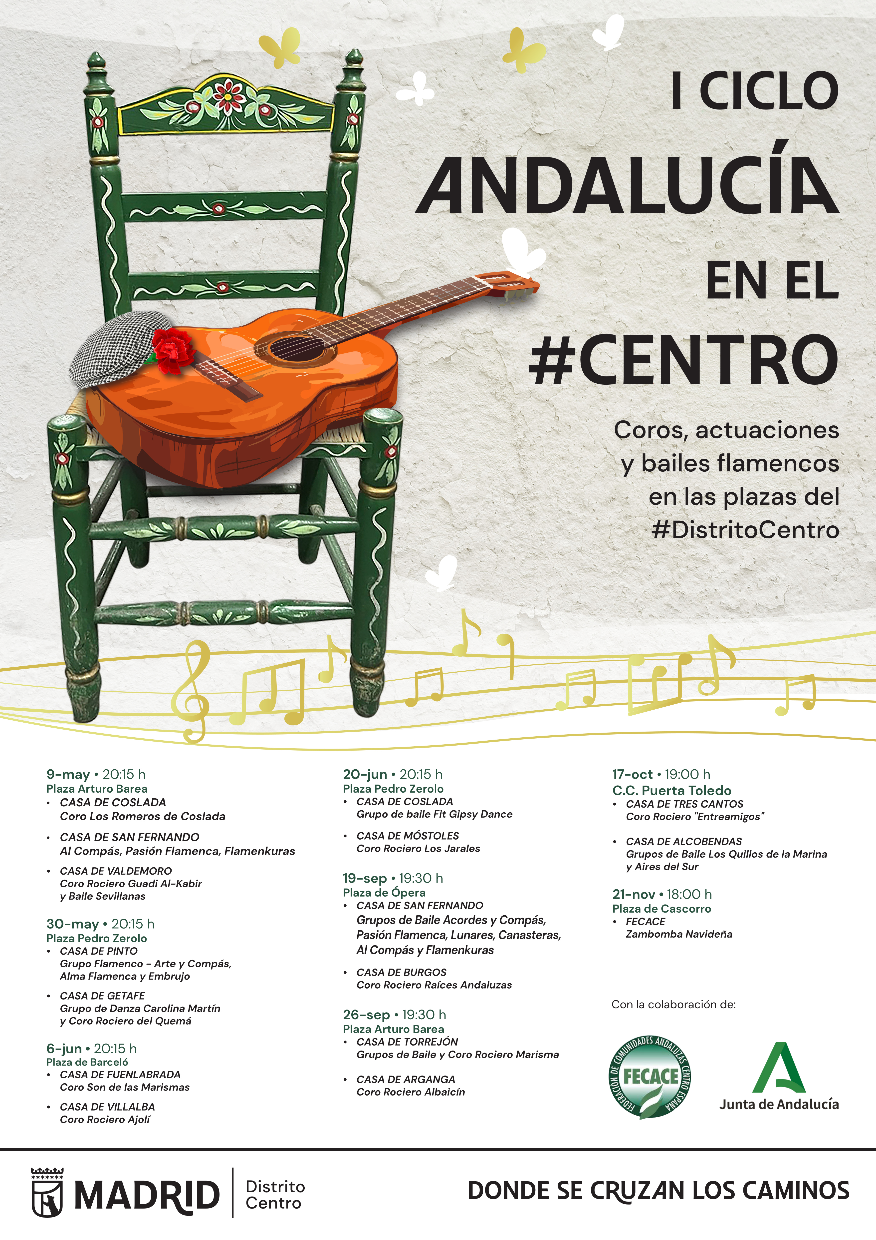 Imagen del cartel de la programación cultural 'Andalucía en el #Centro'