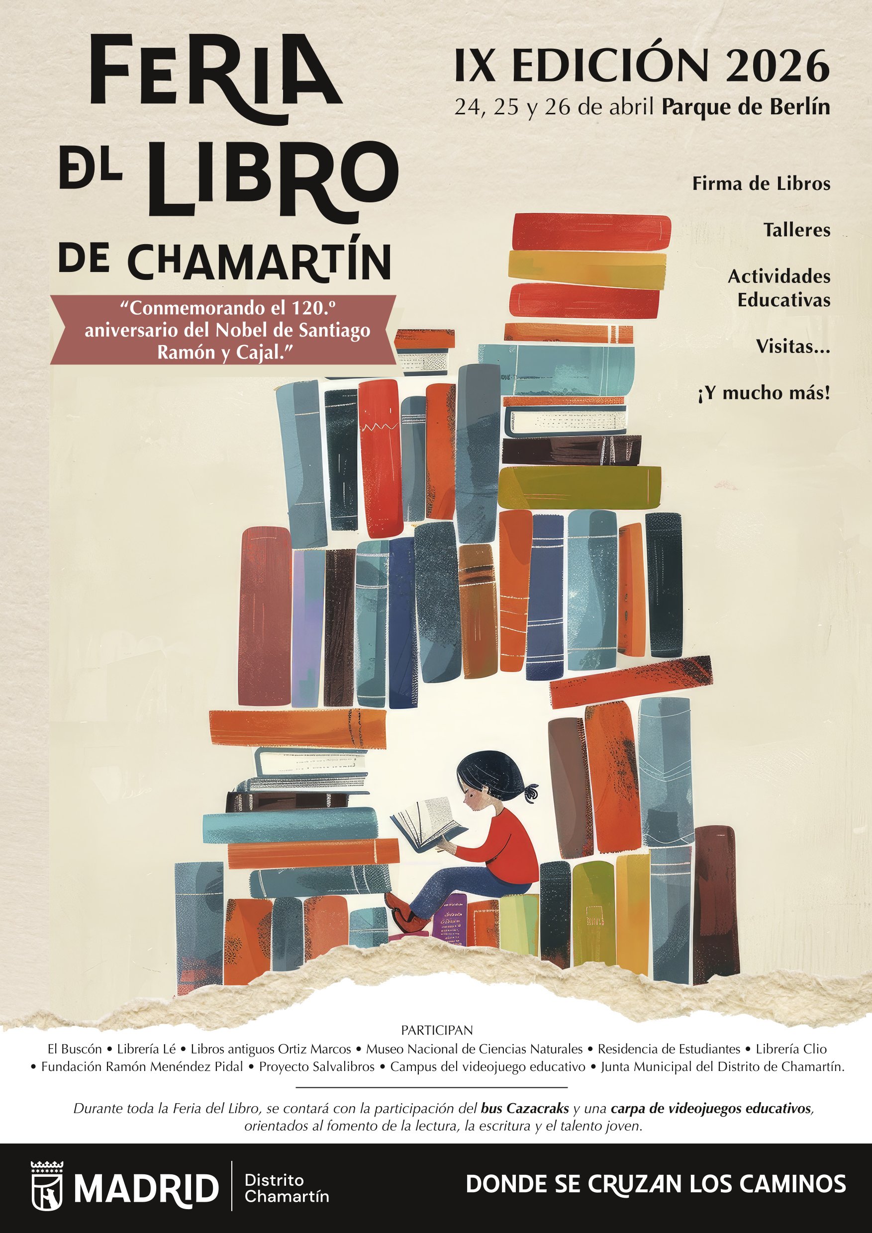 Imagen del cartel de la feria del libro de Charmartín