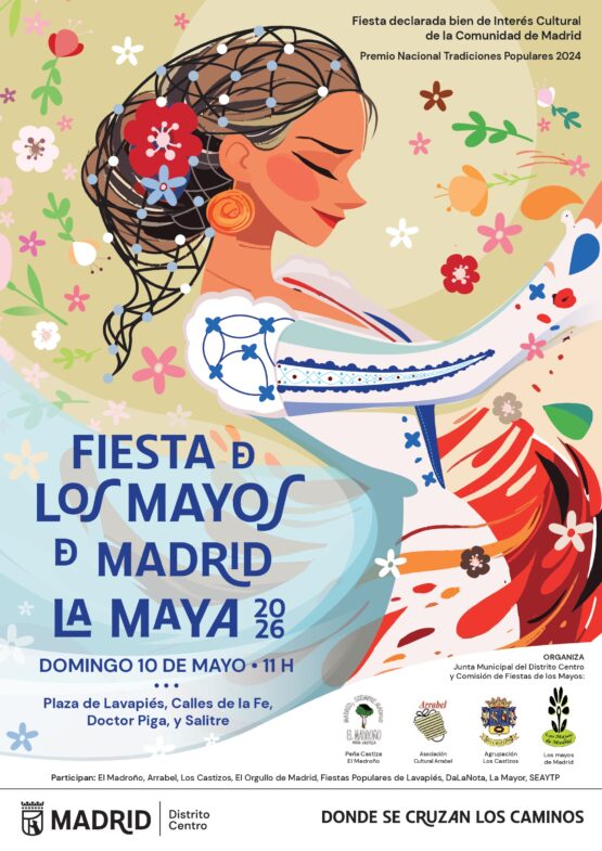 Cartel de la Fiesta de los Mayos 2026 en Lavapiés