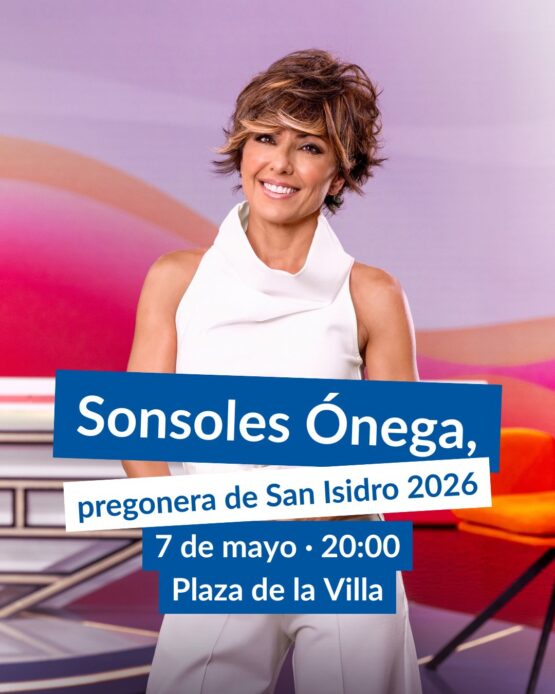 Sonsoles Ónega pregonera San Isidro 2026 en Plaza de la Villa Madrid