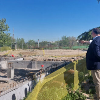 El concejal Nacho Pezuela visita las obras del recinto en el parque forestal de la Fuente Carrantona