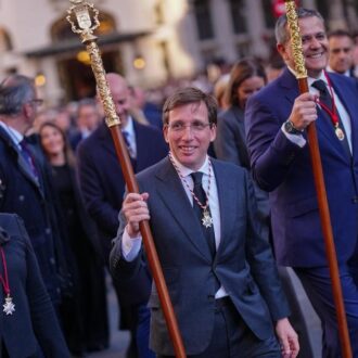 Almeida, durante su participación en la procesión de Jesús de Medinaceli