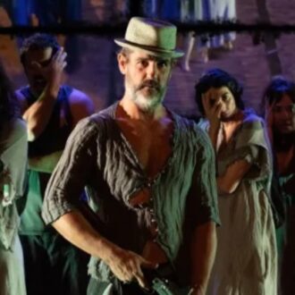 El actor Antonio Hortelano en la representación de La Barraca