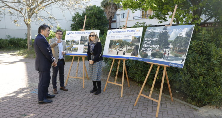 González y Pérez en momento presentación Plan Regenera Madrid en Manoteras