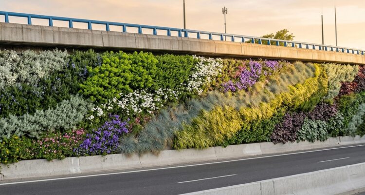 Recreación digital de los jardines verticales a la altura de Ventas