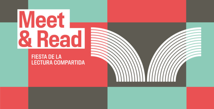 Cartel del evento Meet & Read con diseño gráfico moderno