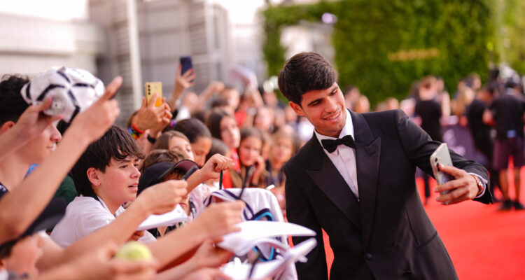 El tenista, Carlos Alcaraz, en su llegada a la 27ª edición de los premios Laureus