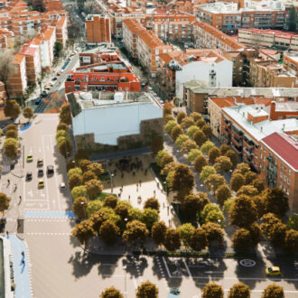 Recreación de la plaza Oporto