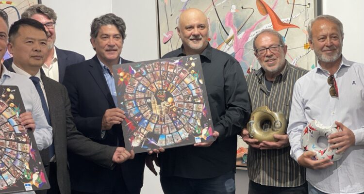 El concejal, David Pérez, en la presentación de la exposición La Oca de Toledo en el Silo de Hortaleza