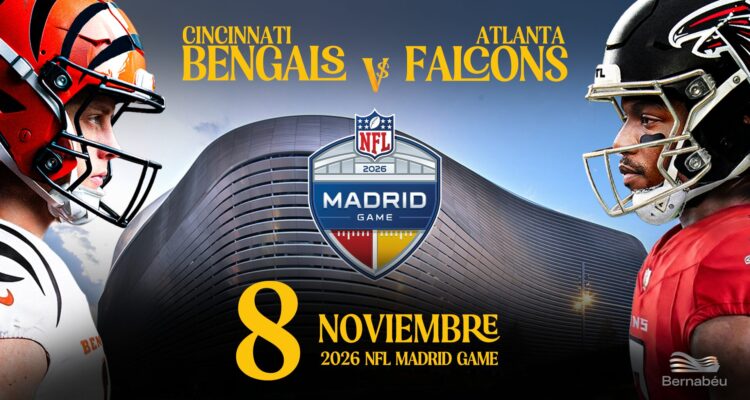 Cartel del partido entre los Cincinnati Bengals y los Atlanta Falcons
