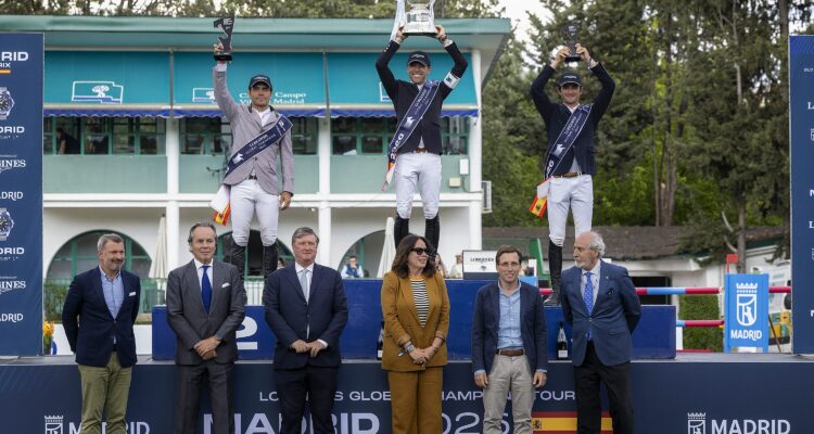 Almeida en la entrega del trofeo Longines Global Champions Tour Gran Premio de Madrid