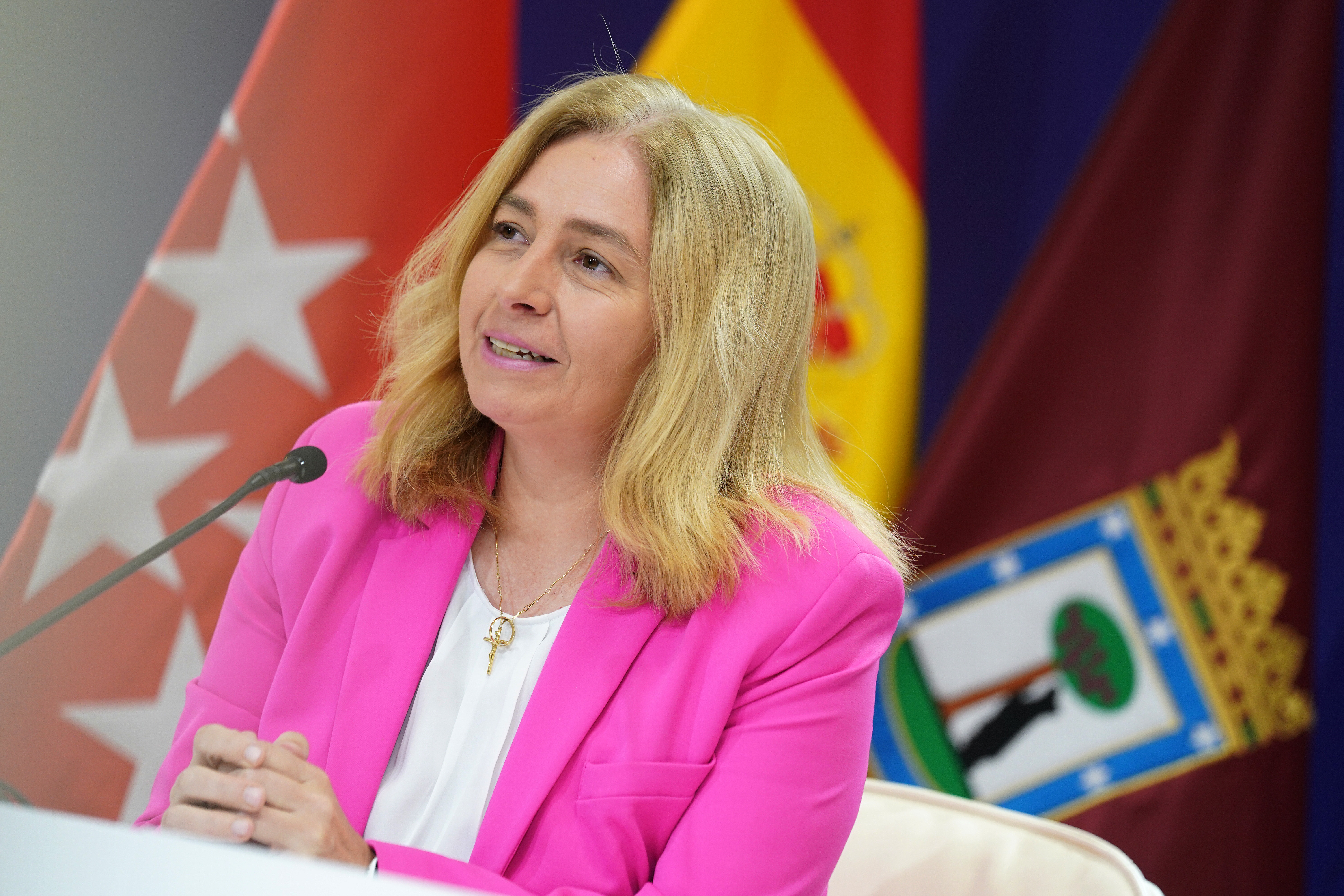 La vicealcaldesa y portavoz municipal, Inma Sanz, durante la rueda de prensa de esta mañana