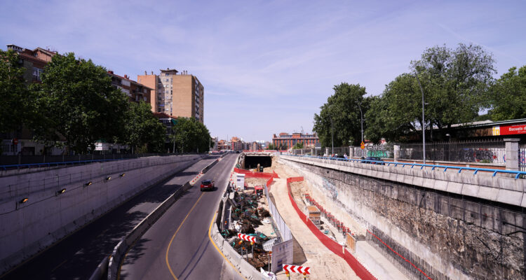 Imagen de las obras del soterramiento de la A-5