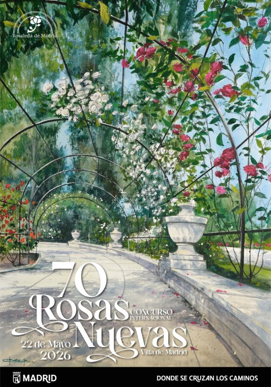 Cartel del concurso internacional '70 Rosas Nuevas'