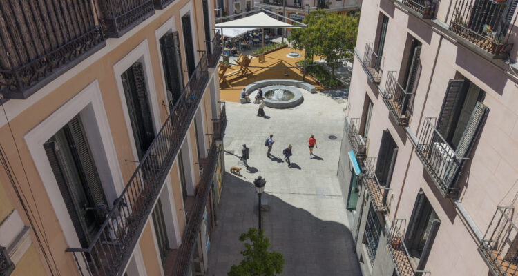 Vista aérea de la plaza del Rastrillo