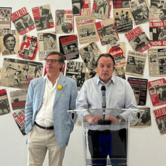 González Taboada en la inauguración de la exposición 'Cambio de tercio. Tradición y Transición en el Archivo Santos Trullo 1970-1980'