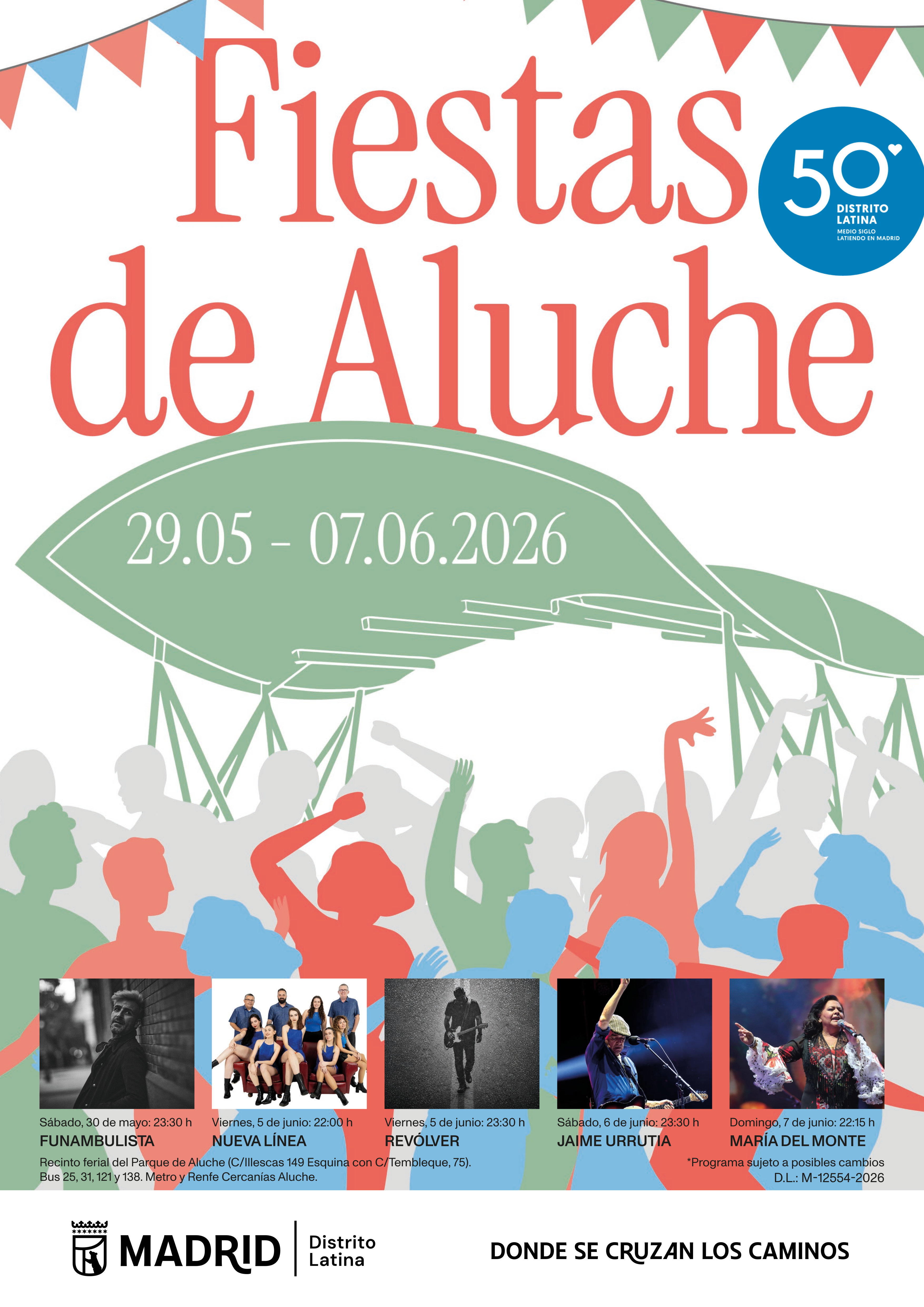 Imagen del cartel de las fiestas de Aluche 2026