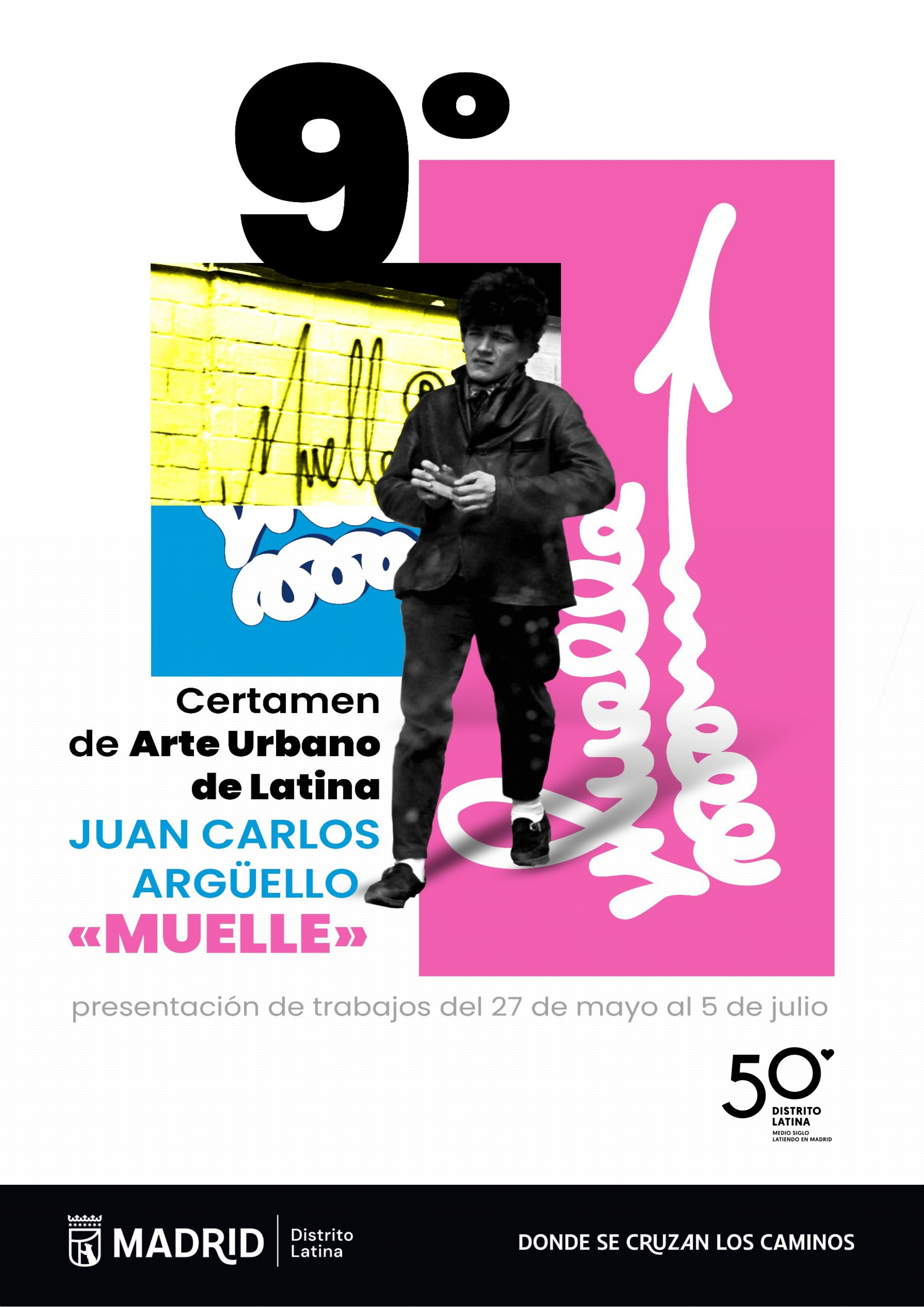 Imagen del cartel del IX Certamen de Arte Urbano Juan Carlos Argüello ‘Muelle’