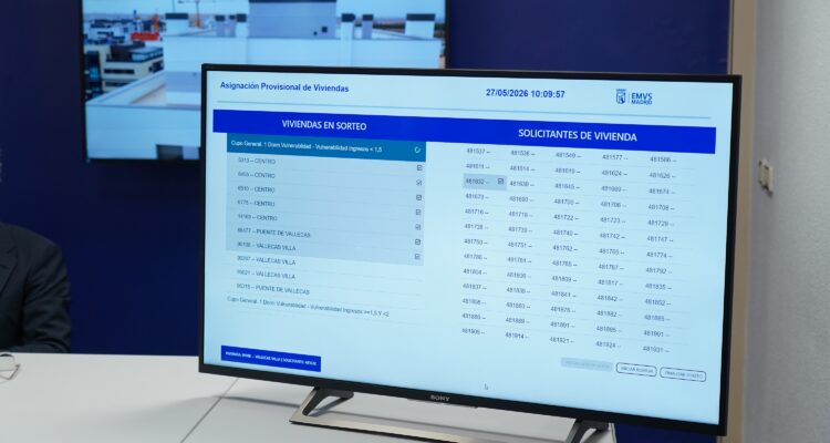Imagen del sorteo de viviendas de alquiler asequible en Madrid