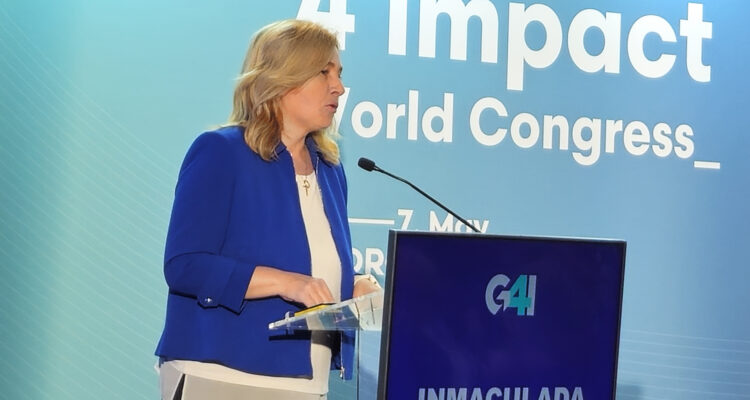 Sanz en durante su intervención en la III edición del GovTech 4 Impact World Congress