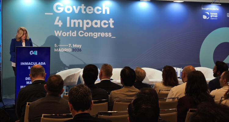 Sanz en momento de su intervención en la III edición del GovTech 4 Impact World Congress