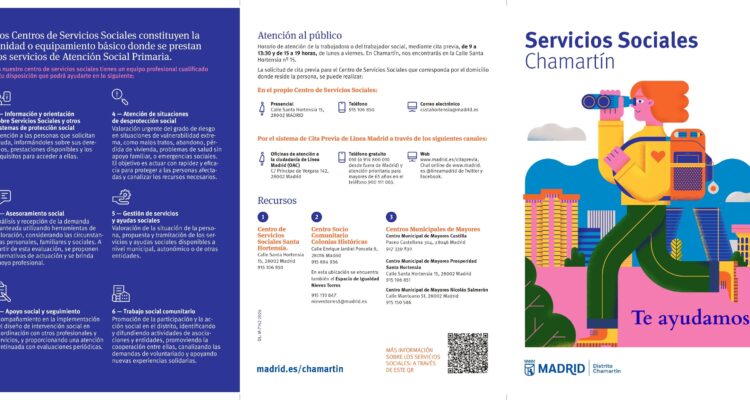Tríptico sobre los servicios sociales de Chamartín