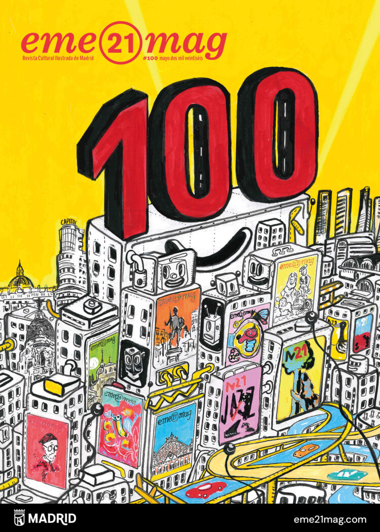 Imagen de la portada del número 100 de la revista eme21mag