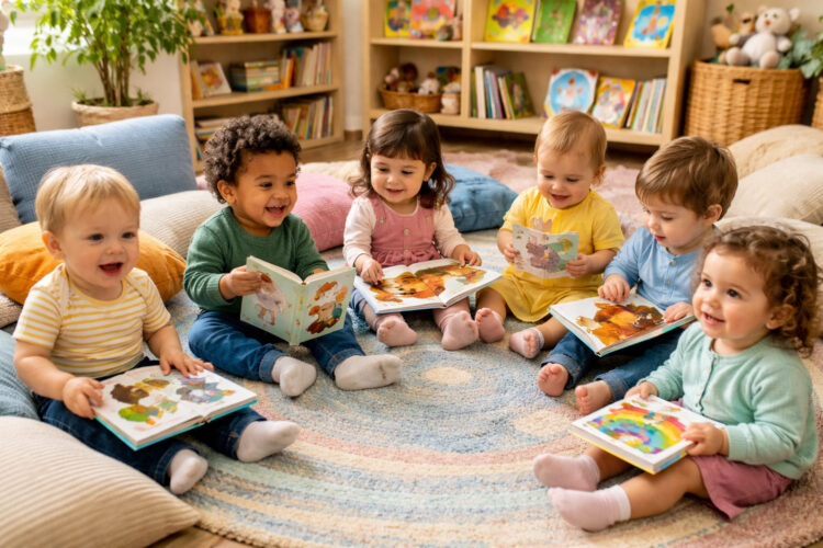 Bebés en un cuentacuentos