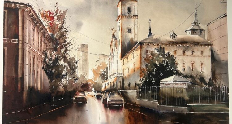 Obra ganadora del Certamen de Pintura Rápida, de Miguel Ángel Rodríguez Carrasco