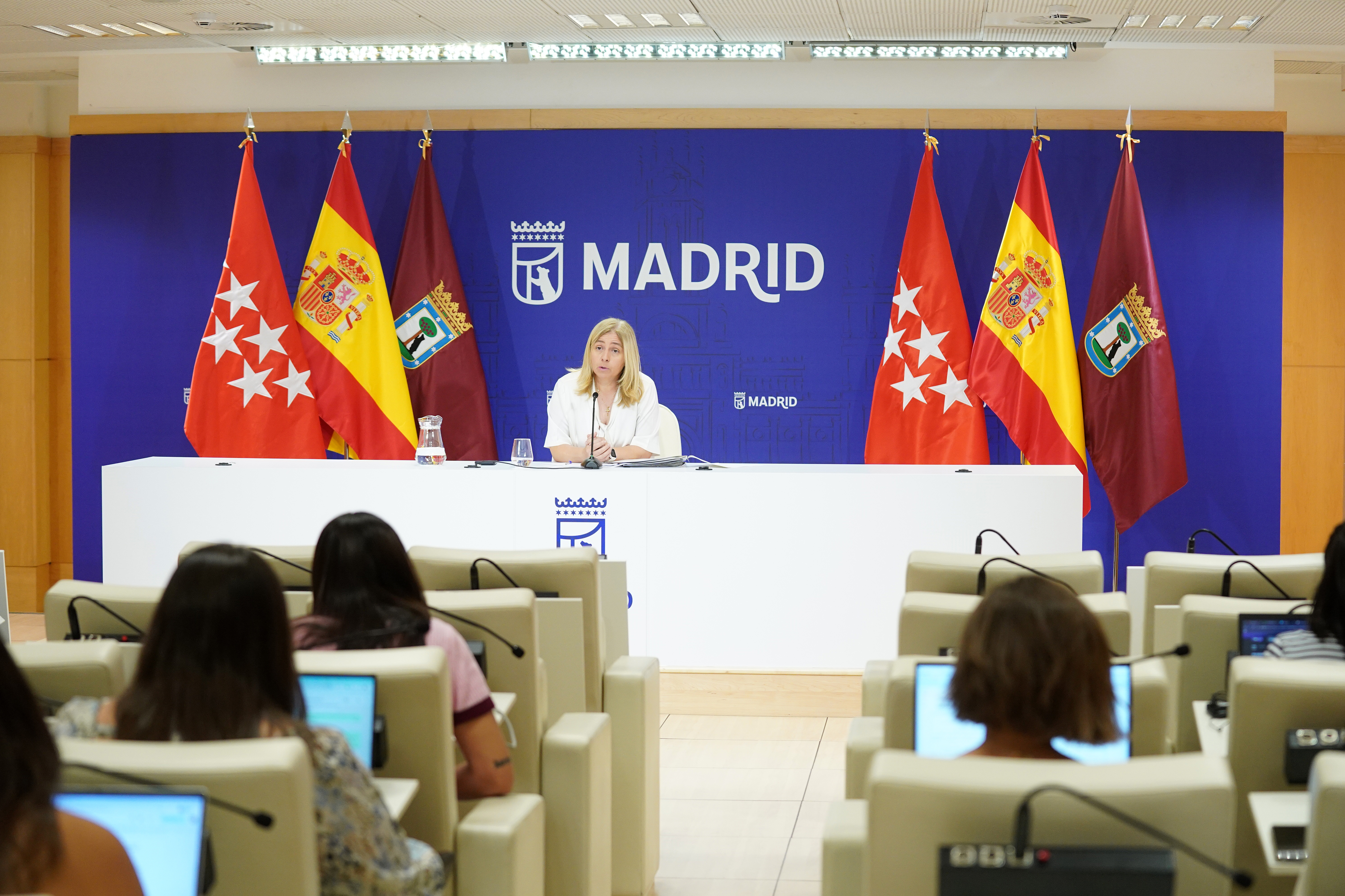 La vicealcaldesa y portavoz municipal, Inma Sanz, en la rueda de prensa de hoy