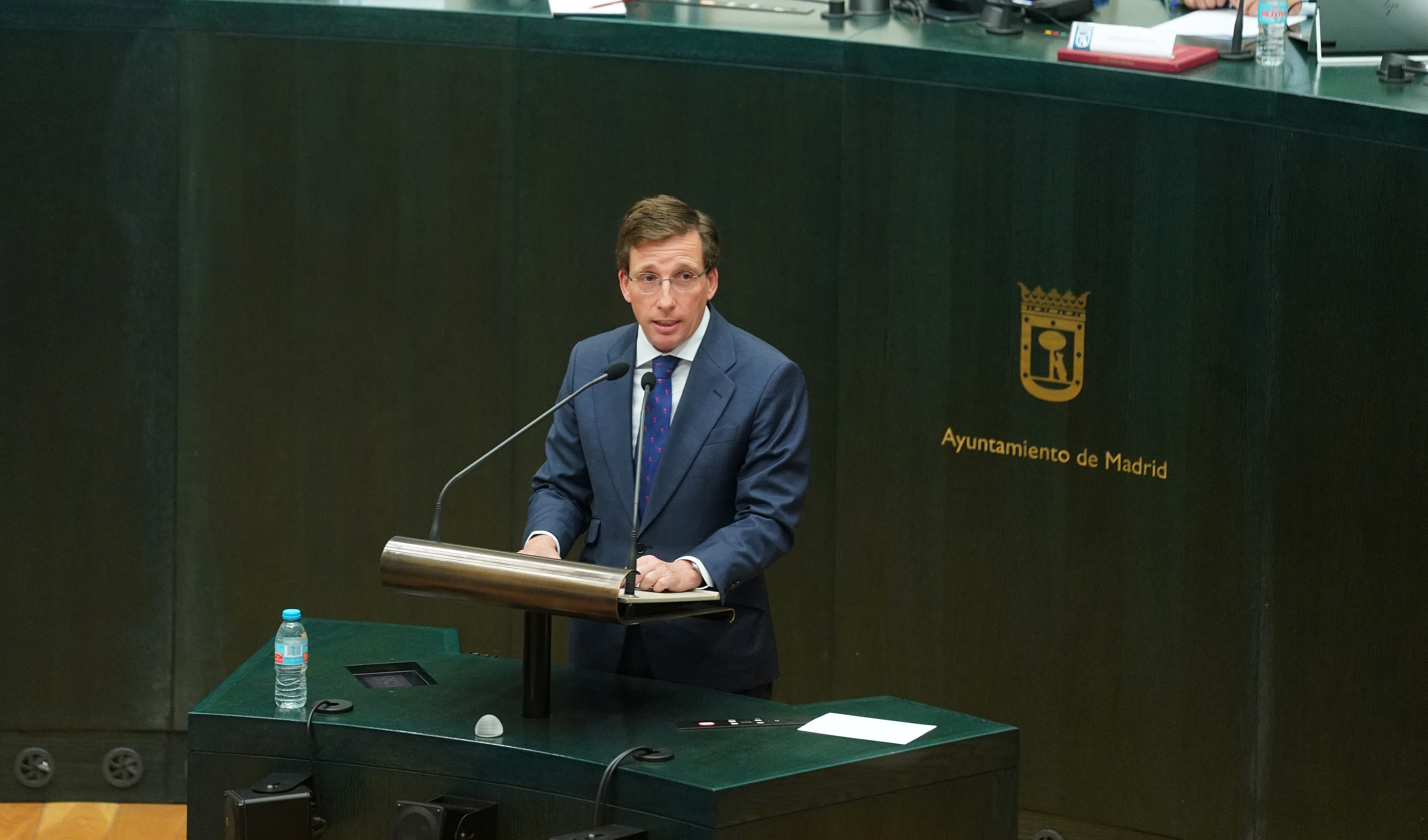 Imagen del alcalde de Madrid, José Luis Martínez-Almeida, durante el Debate sobre el Estado de la Ciudad