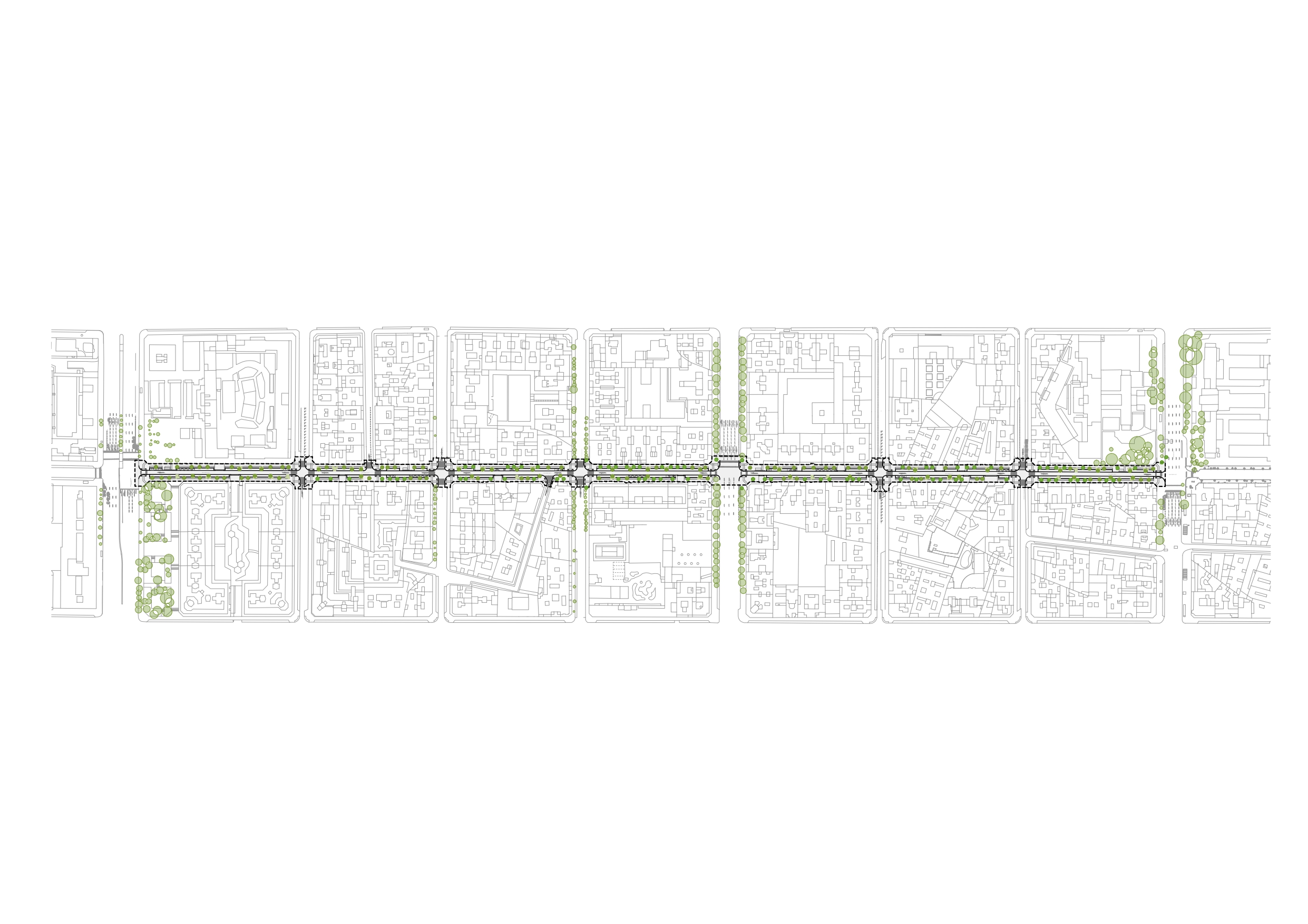 Plano de la remodelación de la calle de Alonso Cano