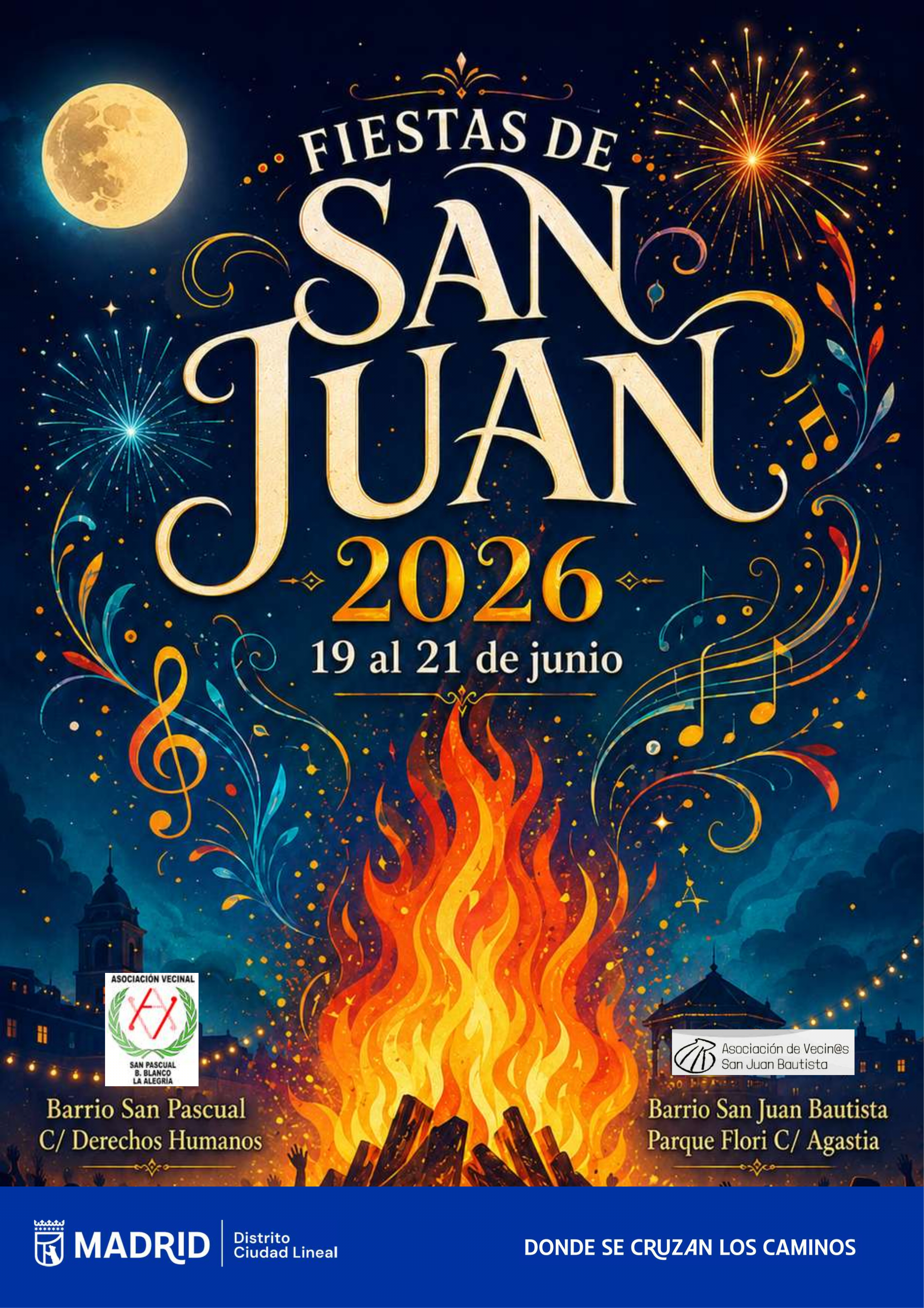 Imagen del cartel de las Fiestas de San Juan de Ciudad Lineal