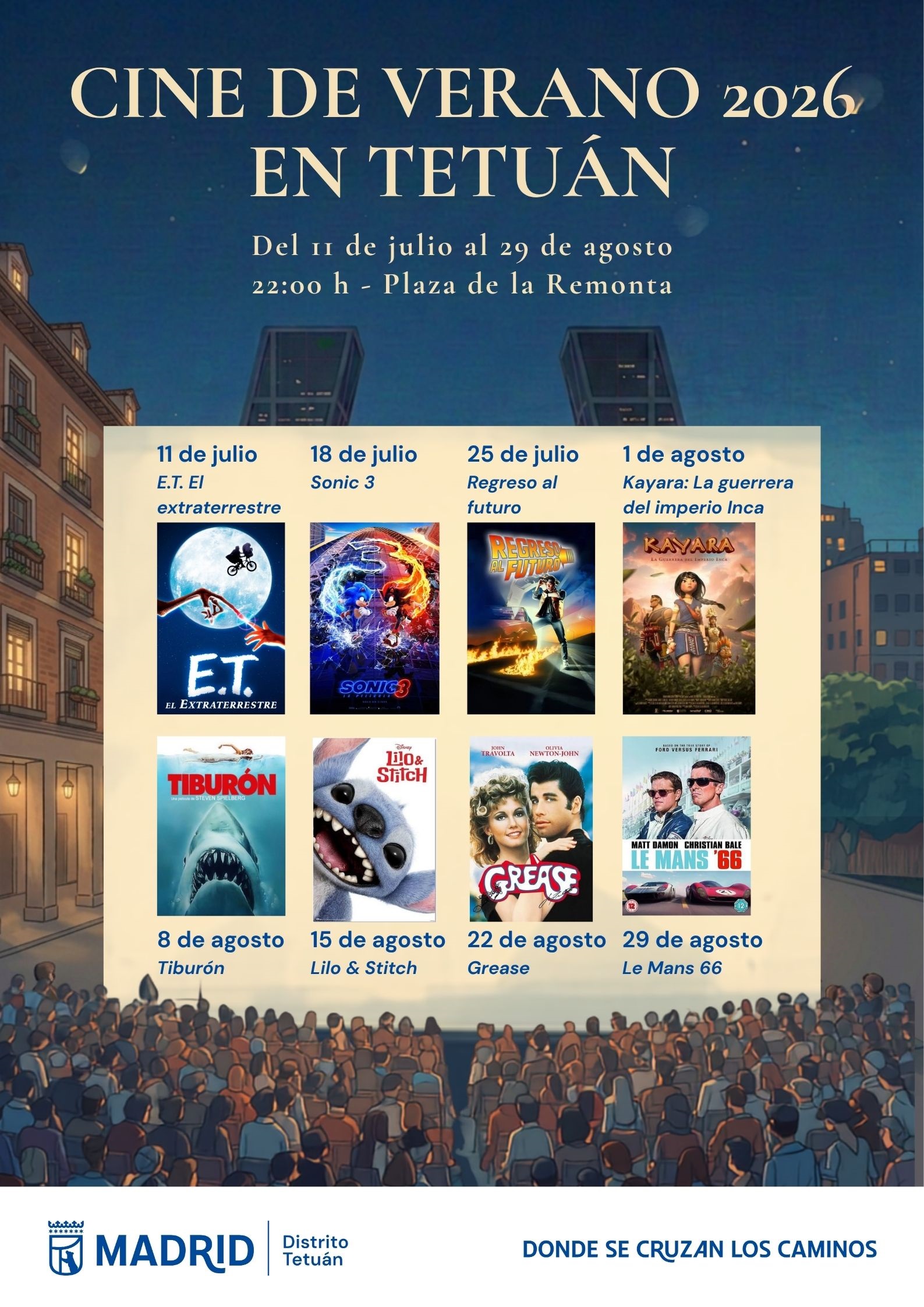 Cartel Cine de Verano en Tetuán