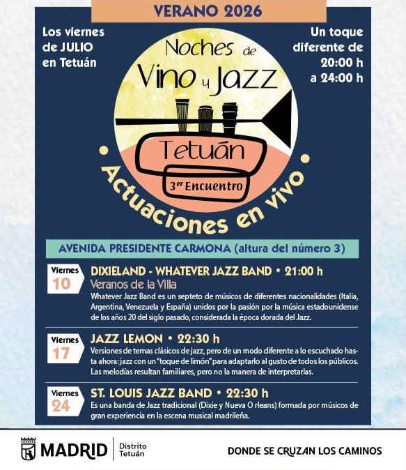 Cartel Noches de Vino y Jazz