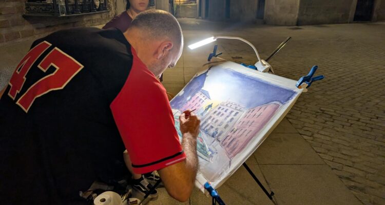 Participante Concurso pintura nocturna Madrid de los Austrias