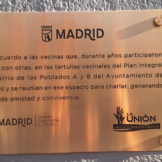 Homenaje a las participantes de las tertulias vecinales del barrio de Valverde