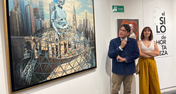 David Pérez, en la exposición ‘Una parada en Madrid’ en el Silo de Hortaleza