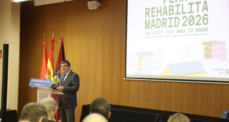 Momento de la presentación del Plan Rehabilita Madrid 2026