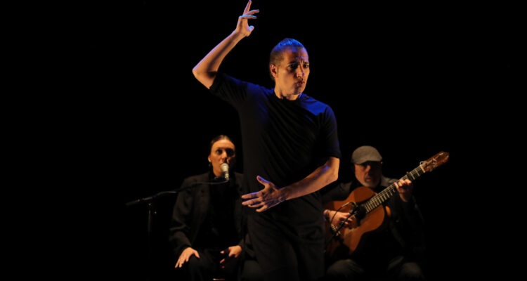 Imagen del bailaor y coreógrafo sevillano Israel Galván durante uno de sus espectáculos. © Isabelle Louvier