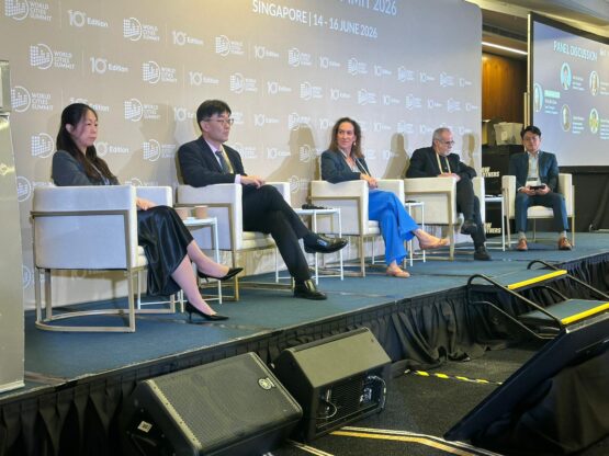 La coordinadora general de la Alcaldía, Inmaculada Sánchez-Cervera, durante su intervención en la World Cities Summer Singapur