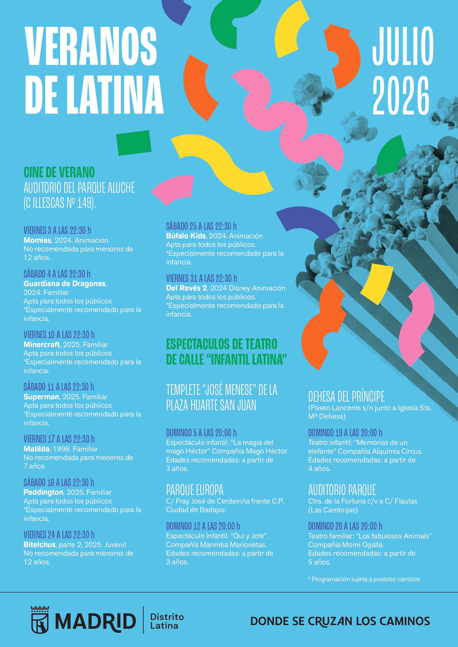 Cartel de 'Veranos de Latina'