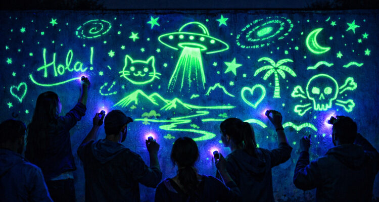 Imagen del taller de 'light painting' de Prospe Not Death