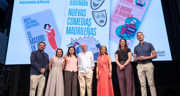 La concejala delegada de Turismo, Almudena Maíllo, ha presentado hoy la tercera edición de ‘Madrid en la pantalla’ y el mapa cultural ilustrado ‘Nuevas comedias madrileñas’