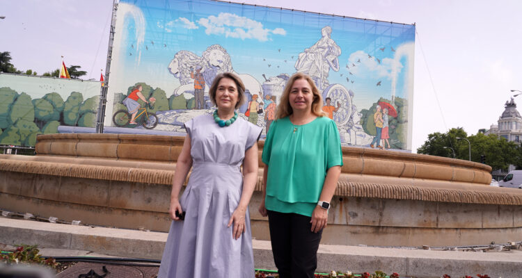 La vicealcaldesa, Inma Sanz, presenta una nueva edición del programa ‘Abierto por Restauración’ con la Fuente de Cibeles como protagonista