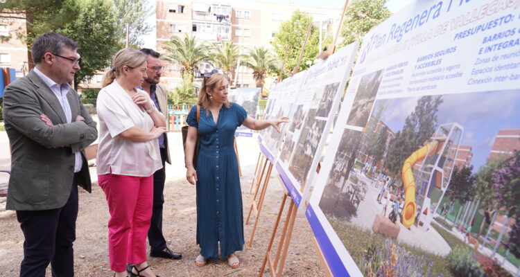 La vicealcaldesa de Madrid, Inma Sanz, visita las obras de la Colonia Urpisa, en el marco del Plan Regenera Madrid