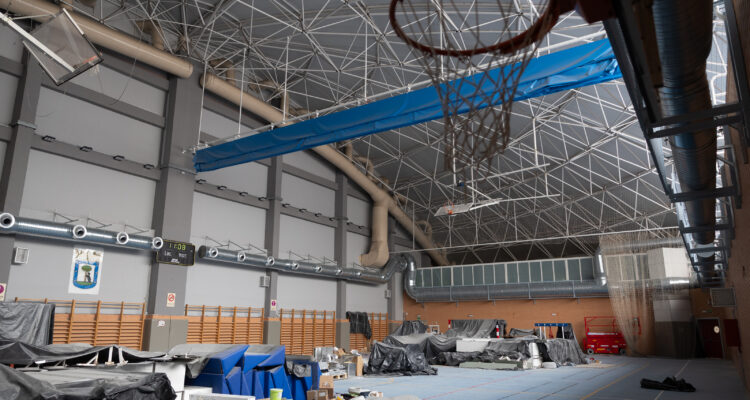 Obras de reforma del Centro Deportivo Municipal Raúl González